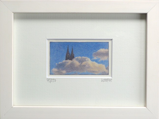 Der Klner Dom in den Wolken - Zeichnung von Jojo Wolff
