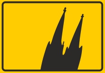 Köln Aufkleber Ortsschild Kölner Dom