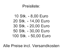 Postkarten K�ln Preisliste