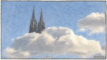 Kölner Dom in den Wolken